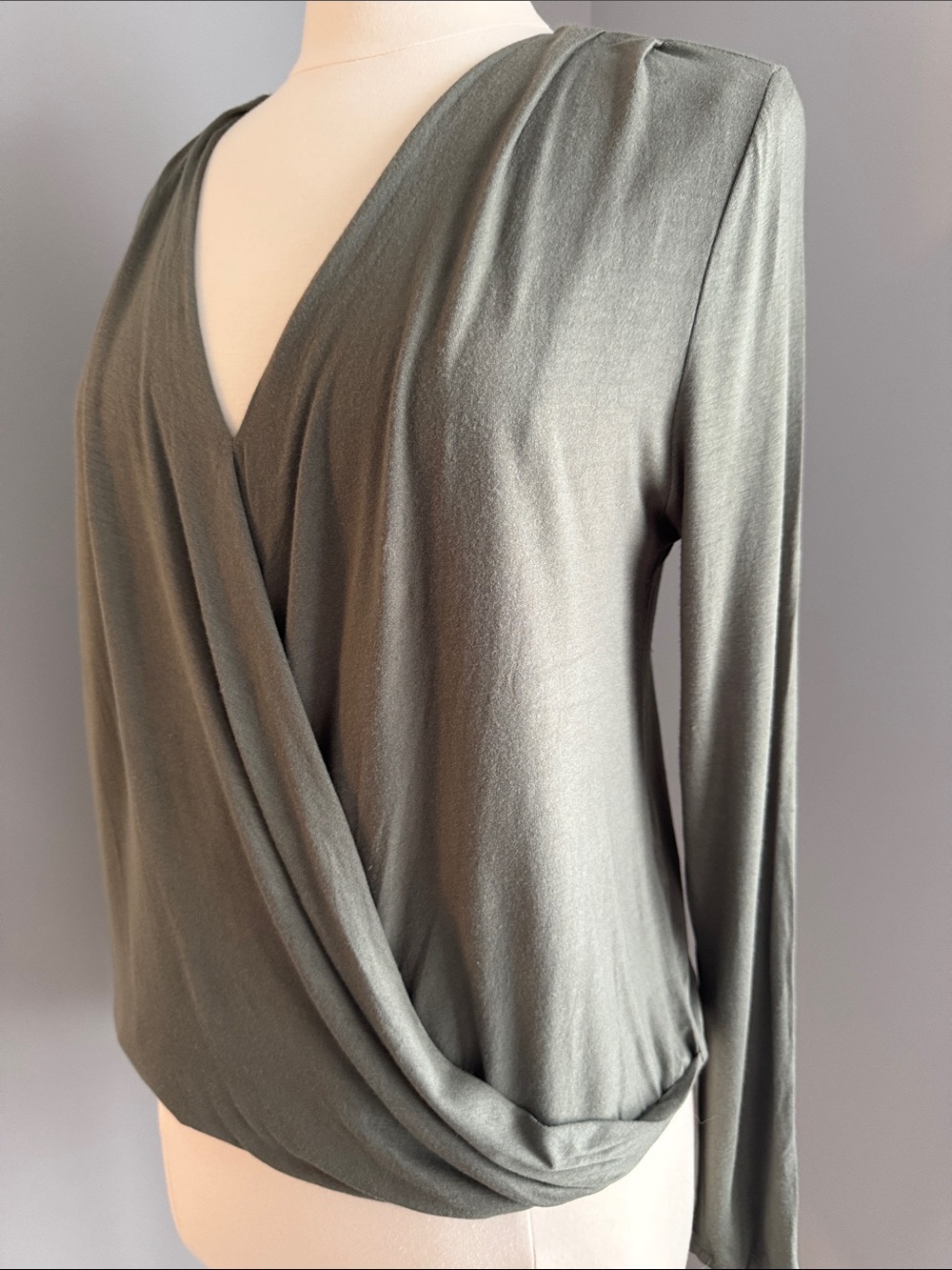 On The Road Wrap Front Top - Army, Size M